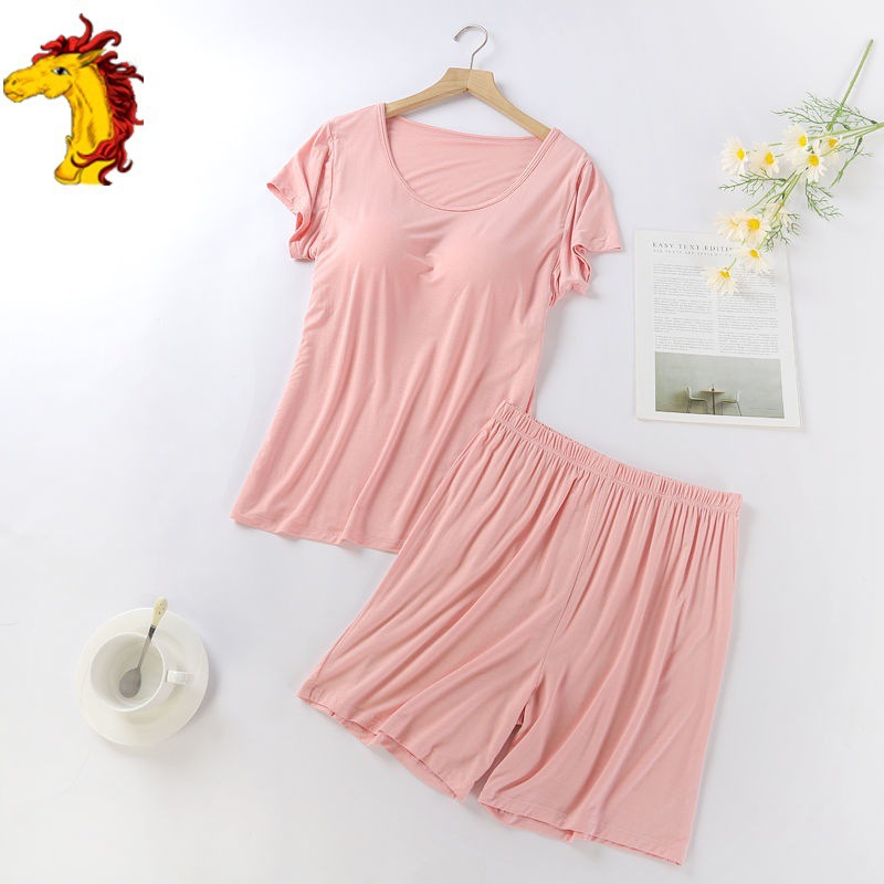 B963-Summer modal cotton printed nightdress simple sexy sweet slim pajamas home clothes for women