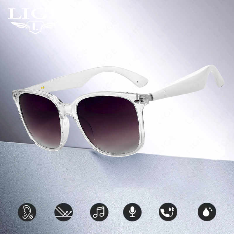 LIGE AI Smart Glasses UV-resistant running baseball sunglasses cycling glasses Wireless call music control Outdoor glasses Waterproofing in life