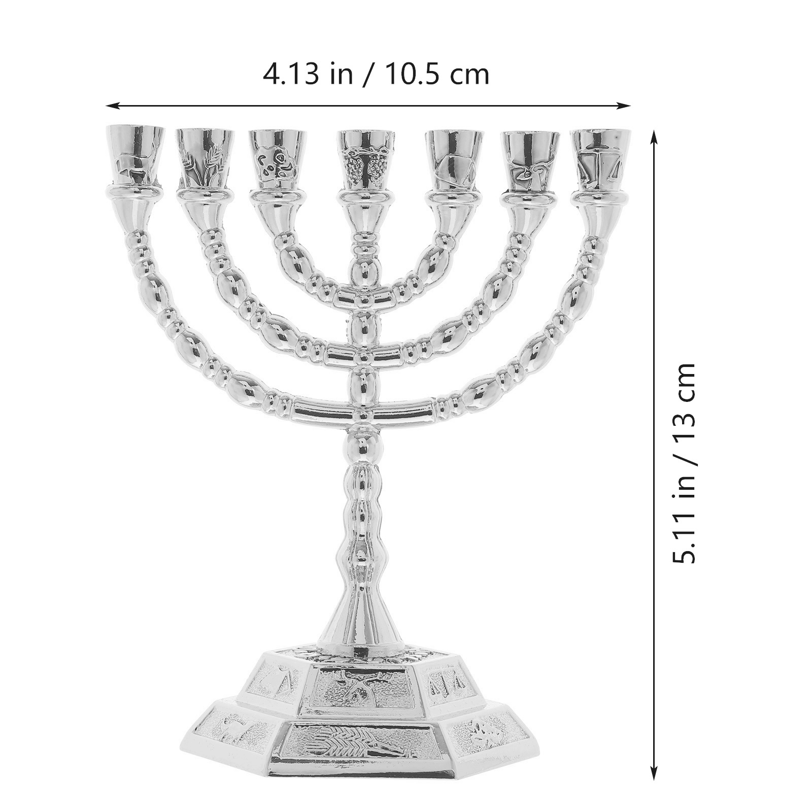Seven Holes Holder 7 Candelabrum Zinc Alloy Home Decor Desktop naments Religious Candlesticks Vintage Menorah Bedroom H260310