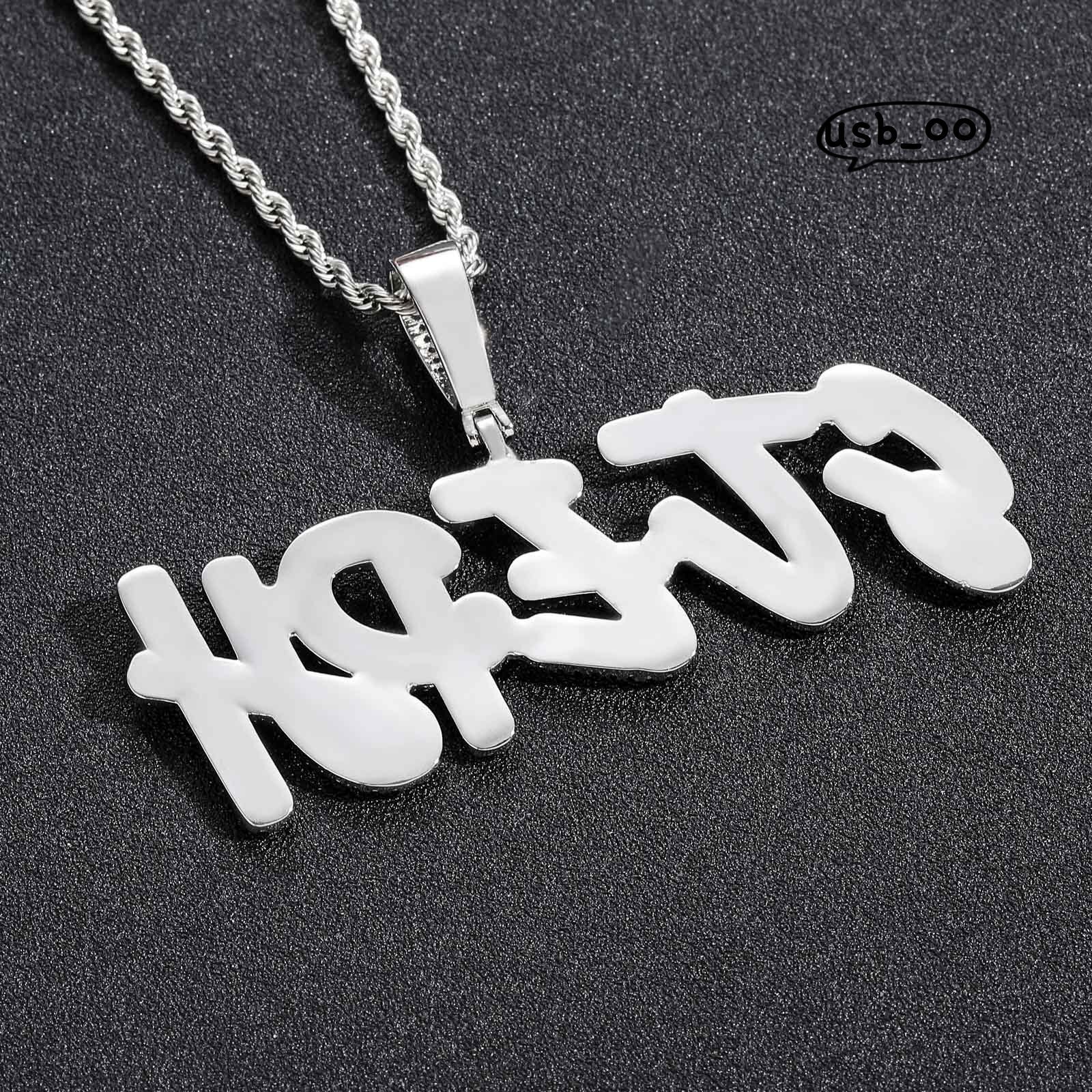 Bling Out Fashion VVS Iced Moissanite English Alphabet Name Pendant Necklace Splicing Letter Pendant Couple Custom Hiphop Pendant