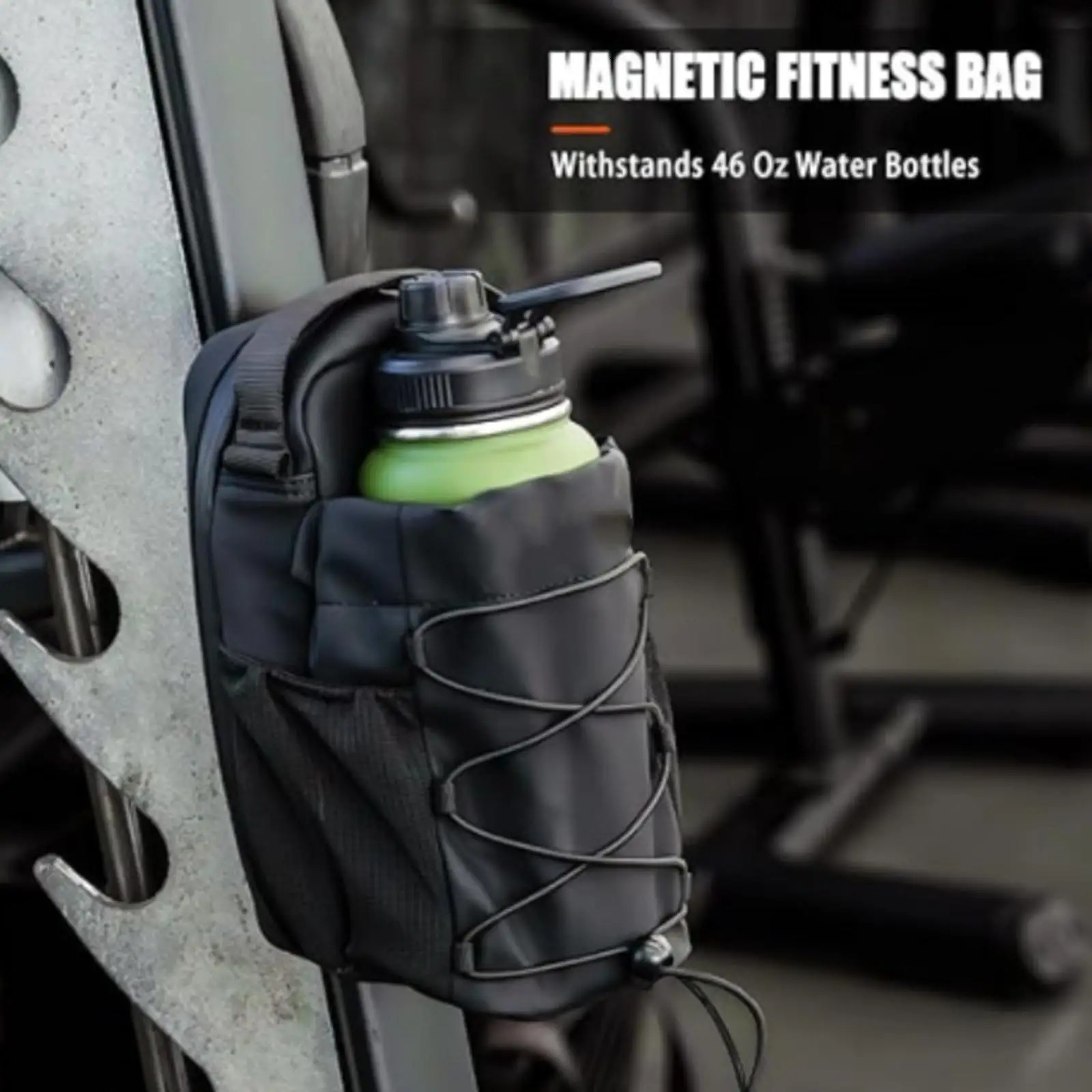 Magnetic Gym Bag Multipurpose with Pocket Wear Resistant Workout Pouch Water Bottle Pouch for Travel Sports Yoga Camping Work 250709
