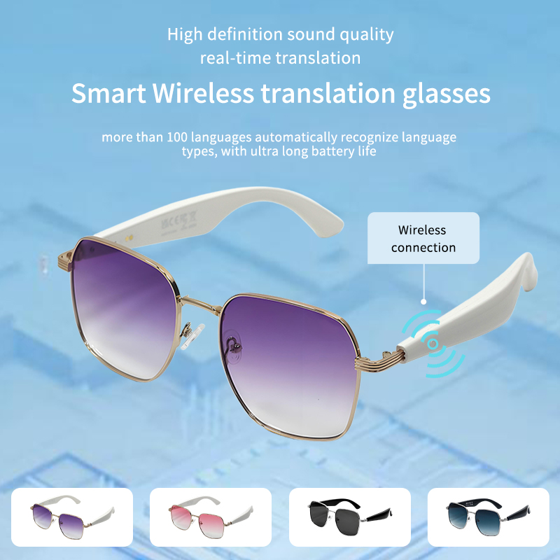 Polarized Bluetooth sunglasses, suitable for both men and women, sports sm, built-in microphone and open music speaker, art glasses