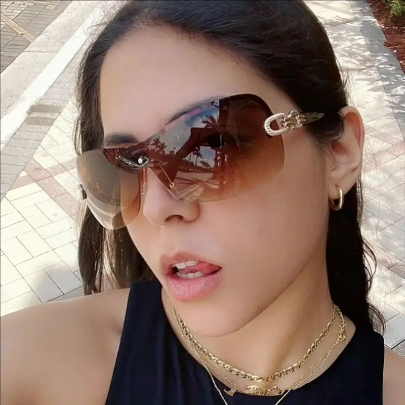 Designer Sunglasses For Women Men Fashion Sunglasses Luxury Polarized Lens Goggle Pilot PC Frame Oversized UV400 Eyewear Luxury Style Sunglasses DU020