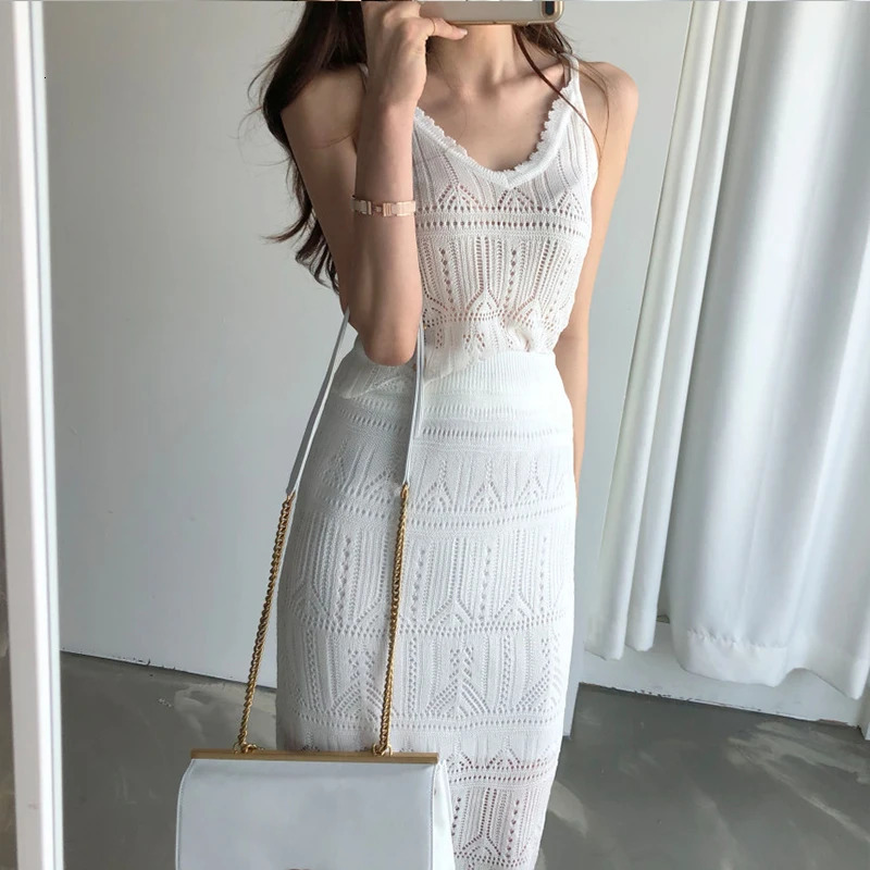 REALEFT Summer Lace Crochet 2 Pieces Womens Suits Vneck Tank Top and High Waist Wrap Skirts Outfit Sets Women 250709