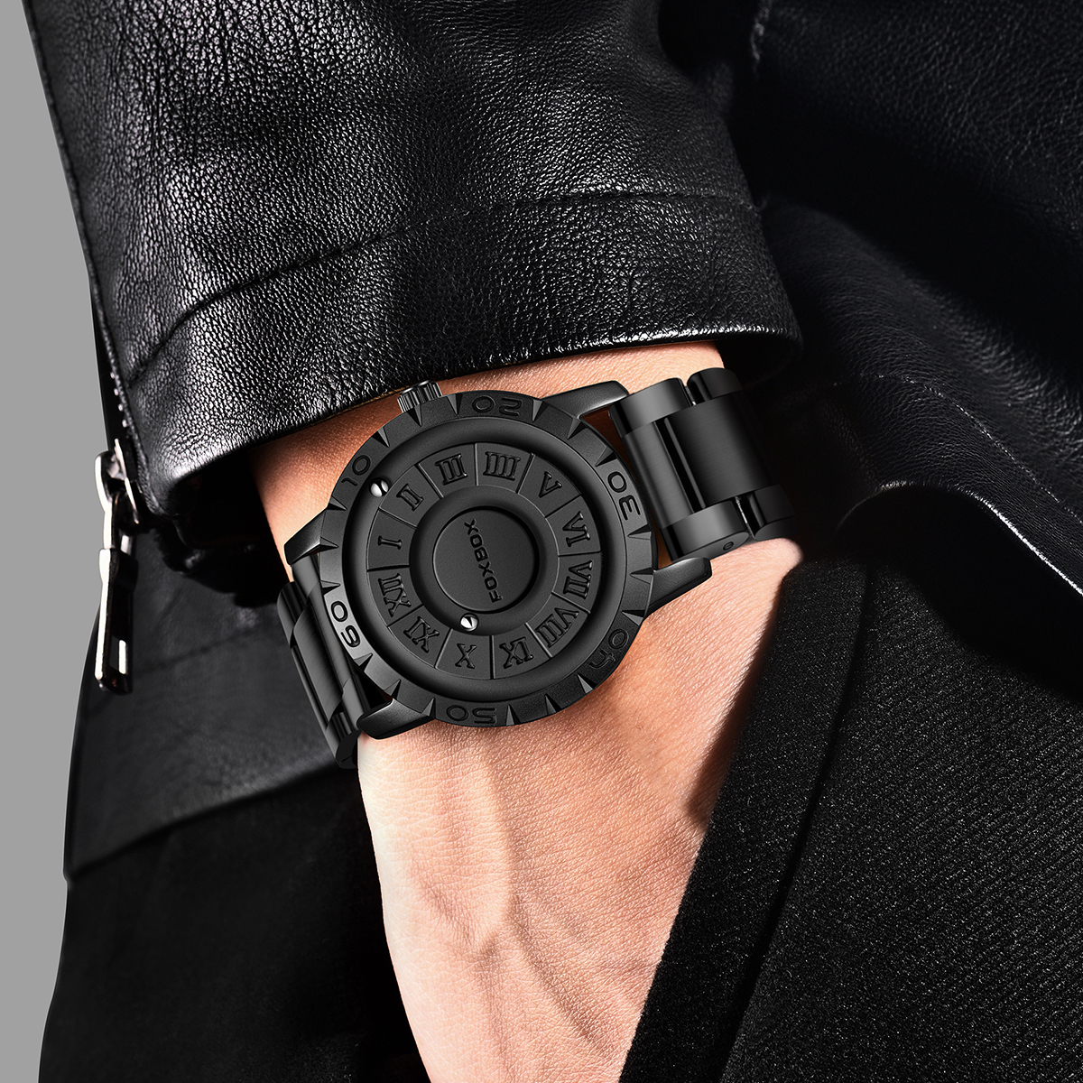 LIGE brand magnetic ball suspension cool men's watch black technology sense creative personalized waterproof fashion watch Local warehouse