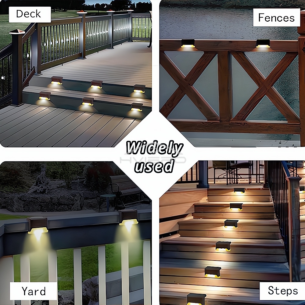 1/4/8/12/16X Solar Led Outdoor Garden Lights Warm White Waterproof Night Stair Fence Villa Campus Farm Park Decor Lighting Bulbs