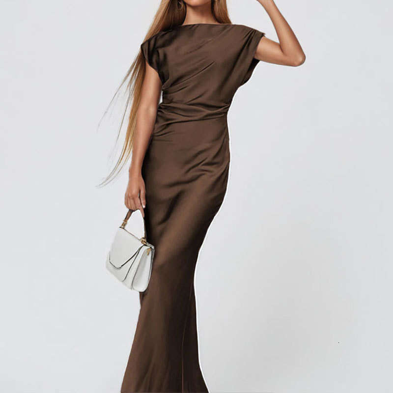 Spring New Women's Fashion Elegant Bodycon Sleeveless Waist-Cinching Dress B5