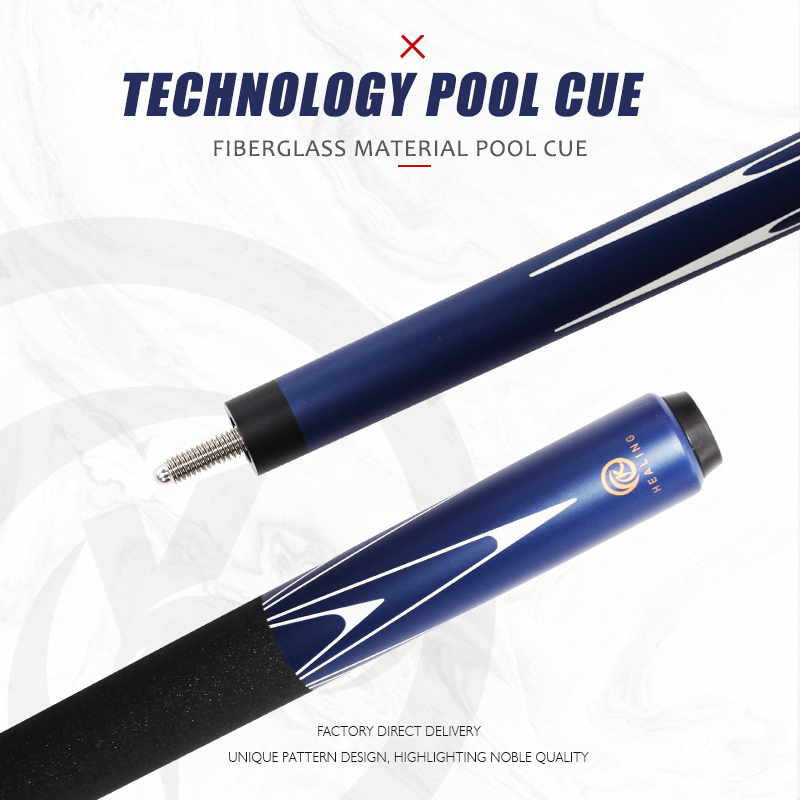 OKHEALING 1/2 Split Pool Cue Billiard Stick Glass Fiber Billiard Cue 12.9mm Black Pigskin Tip 5/16*18 Joint Length 1474mm/58inch Weight Adjust 19-20oz