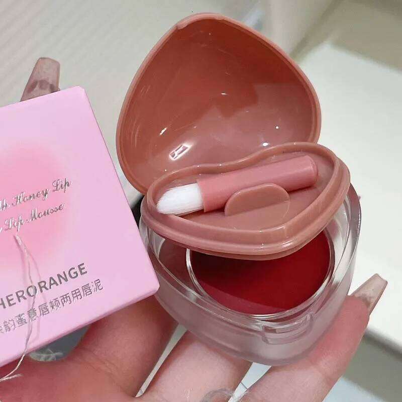 HERORANGE and Cheek Dual-pose Lip d Lipstick Natural All-match Matte Monochrome Blush Cream with Brush X250709