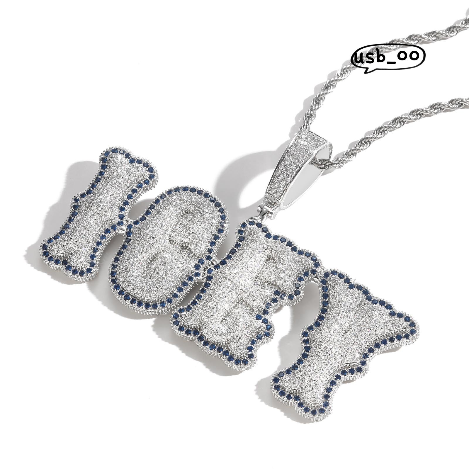 Hiphop Pendant Letter Pendant Custom Necklace DIY Name Necklace Patchwork Combination Letter Pendants for Couple
