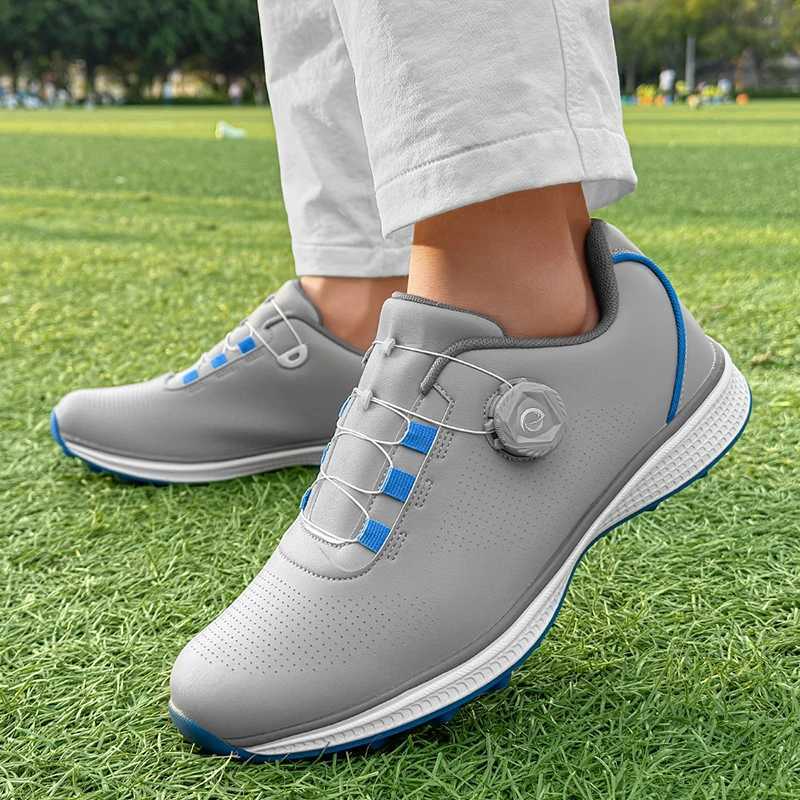 Golf shoes for men and wen with waterproof rotating buttons couples golf shoes casual sports shoes Y250709