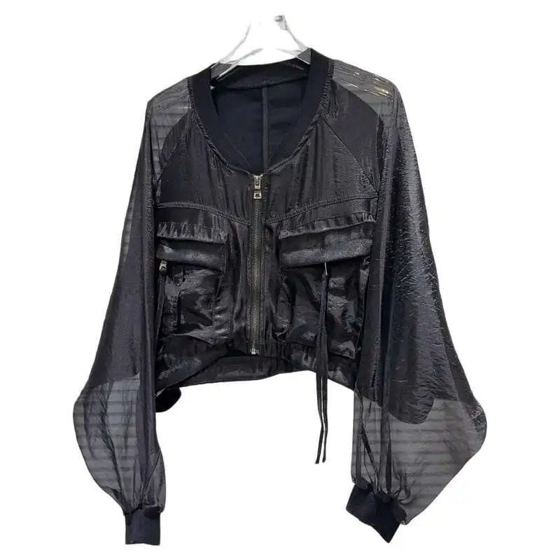 DET Fashion Personalized Zipper Pocket n Cargo Jacket For Women Casual Sunscreen Clothing Female Trendy 11A03860 250709