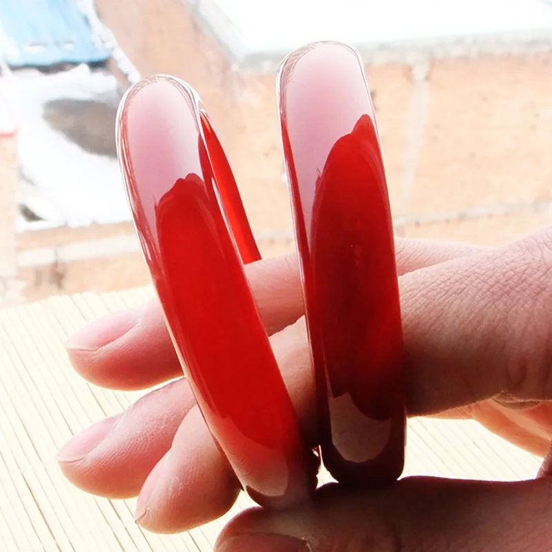 Bracciale Brasiliano In Agata Rossa Di Alta QualitÃ , Grande Giada Rossa, Calce…