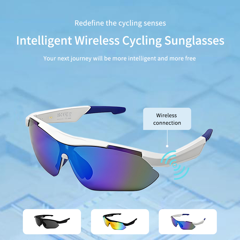 LIGE outdoor smart glasses wireless calling wireless music anti-blue light sunglasses cycling glasses suitable for both men and women, sports smart gl