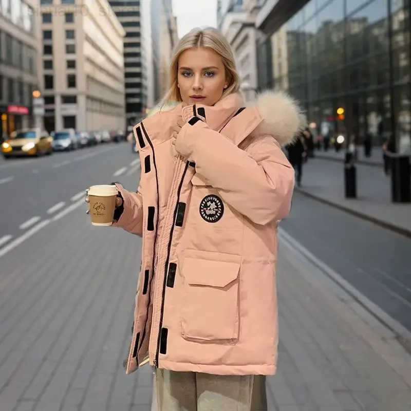 2025 Winter New Tooling Down Cotton Parka Jacket Womens Thick Coat Couple Design Sense Fur Collar Parka Coat Women Winter Z250707