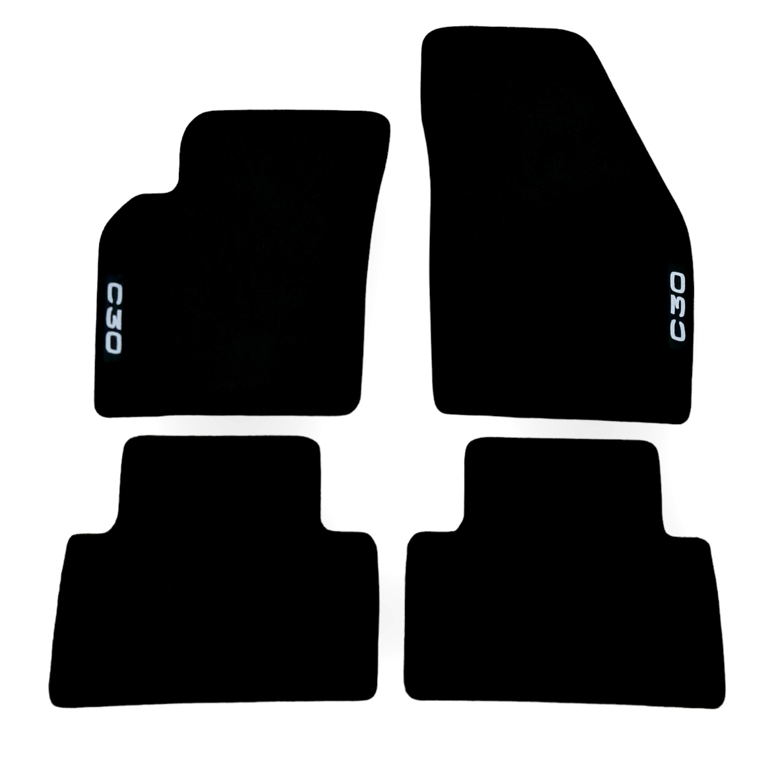 Car Floor Mats Velour For Volvo C30 Waterproof Black Carpet Rugs Auto Liners New