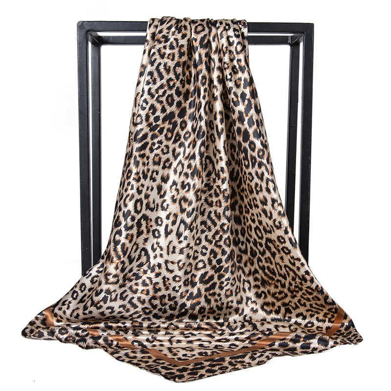 90*90cm Hair Scarf Women Fashion Designer Beautiful Flowers Scarf Soft Satin Shawl Kerchief Square Silk Scarves Neck Headscarf M250709