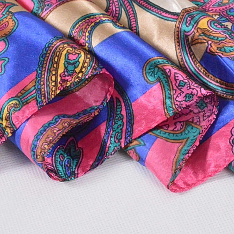 New Style Snakeskin Pattern Square Scarves Wraps Printed Hot Sale Women Pink Blue Silk Scarf Shawl Unisex Muslim Silk Muffler M250709