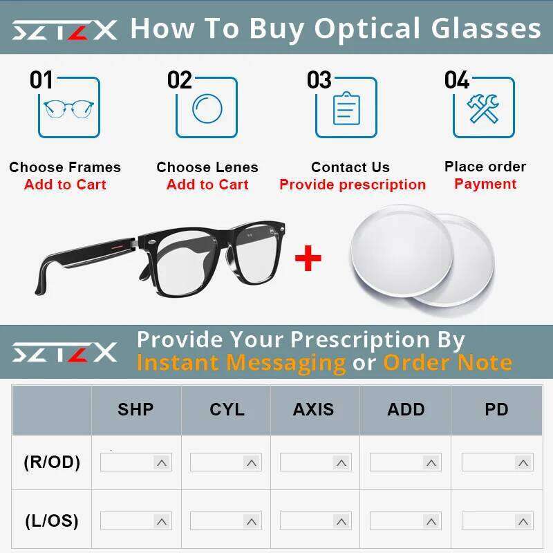 Famous brand SZTZX new intelligent anti-blue light prescription men's driving voice call music playback remote photo polarized sunglasses