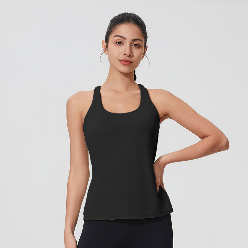 Cross Strap Women&#039;s Tank Tops Sports Bra Cover Up Two Piece Back Set for Versatile Running Fitness Yoga Shirt Gym Clothes Casual Workout