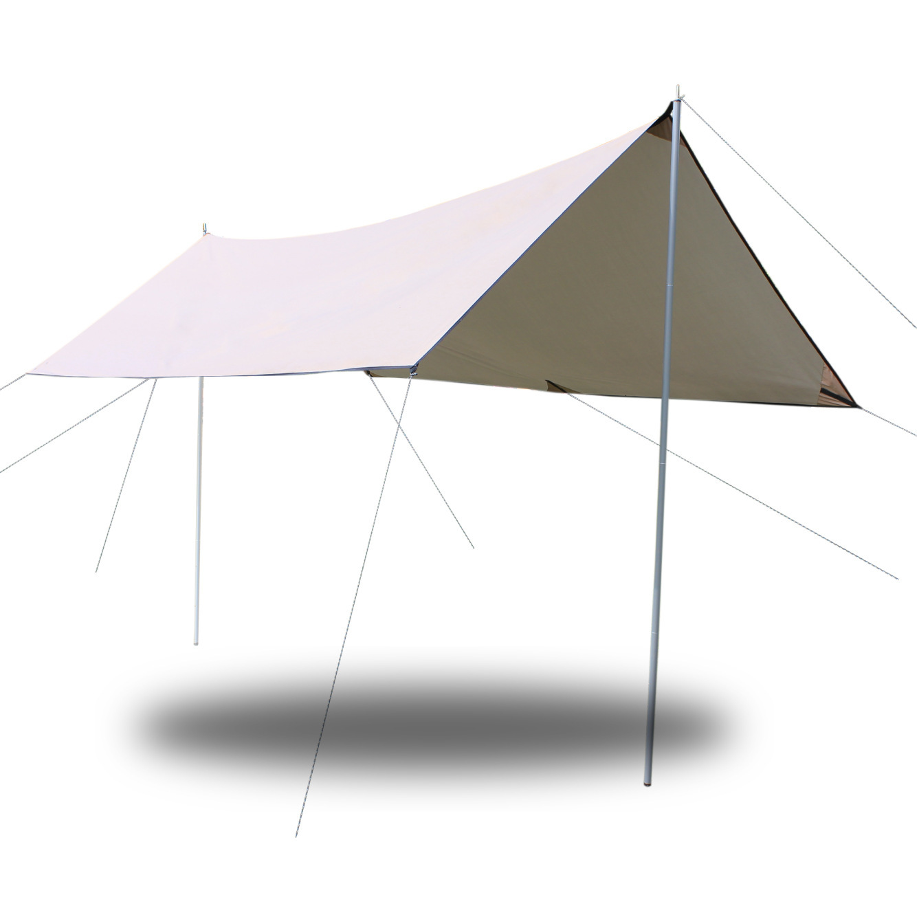 Extra Large Outdoor Canopy Tent Sunshade Camping Picnic Black Coating Windproof Ultra-light Portable Gear Equipment