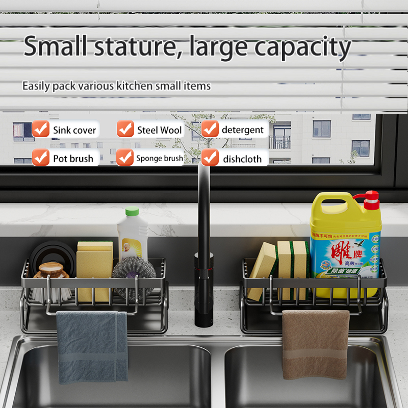 Sponge rack Durable Stainless Steel Sponge Rack for Kitchen Organization