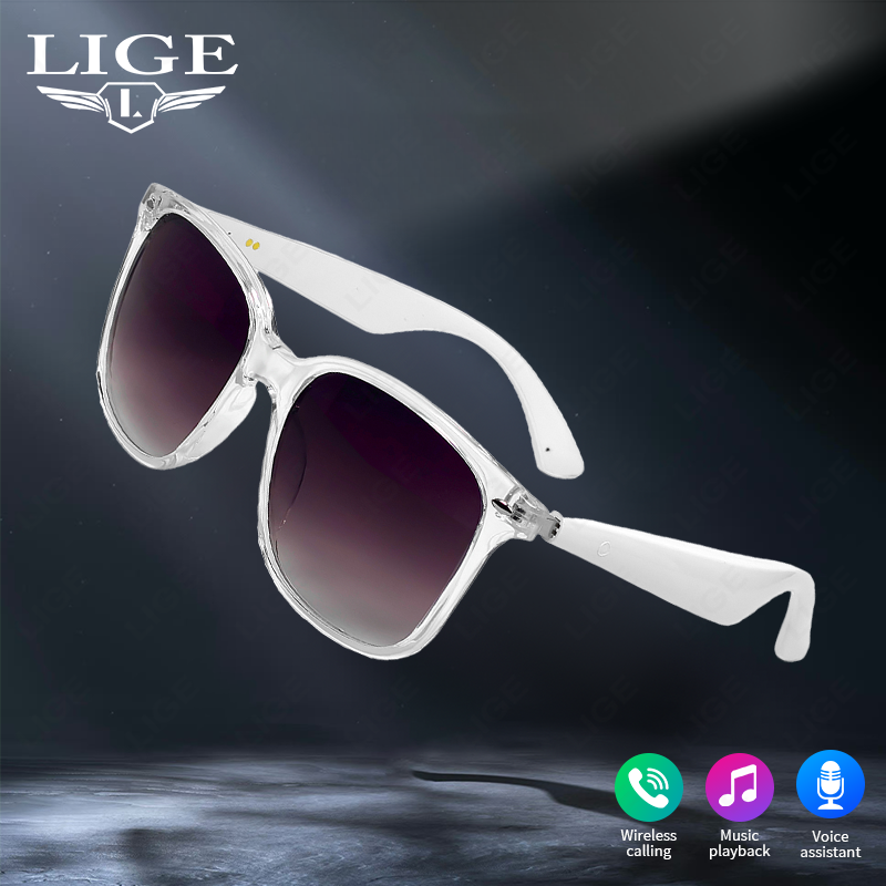 LIGE AI Smart Glasses UV-resistant running baseball sunglasses cycling glasses Wireless call music control Outdoor glasses Waterproofing in life