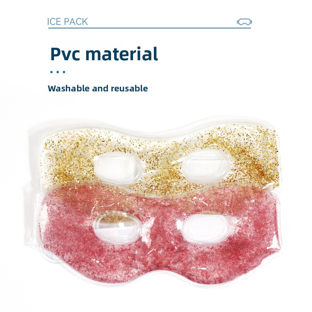 Summer Soft Gel Patch Physical Soothing Sleep Cooling Light Blocking Large Double Hole Eye Mask