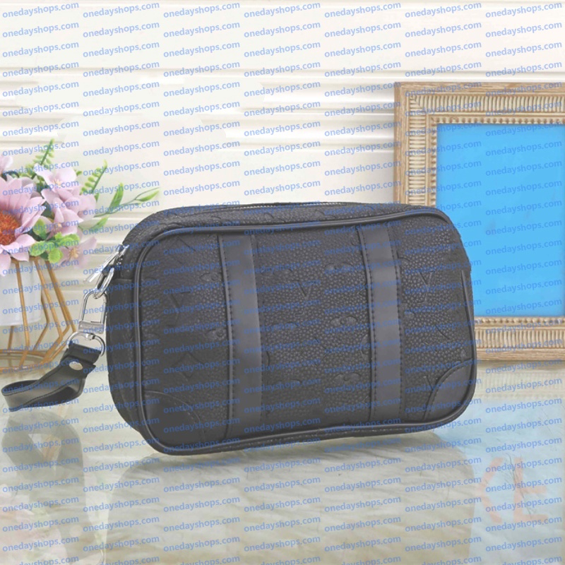 Designer Clutch Men's Luxury Wallet Business Wrist Bag Large Capacity Handbag Vintage Print Pattern