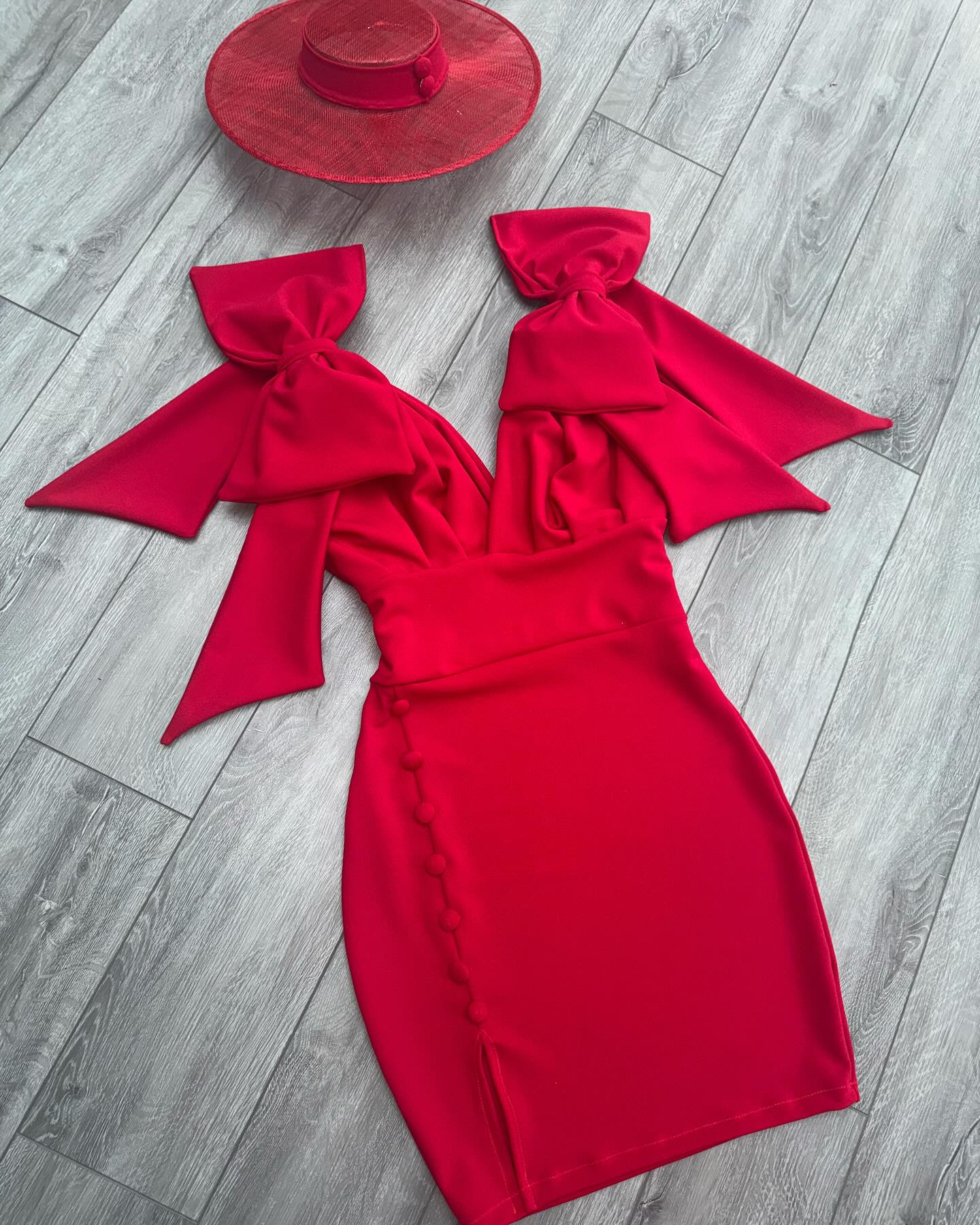 Little Black Bodycon Party Dresses Sheath Bowknot Straps Mini Short Cocktail Gowns Mother Dress With Buttons Bc19956 B0313