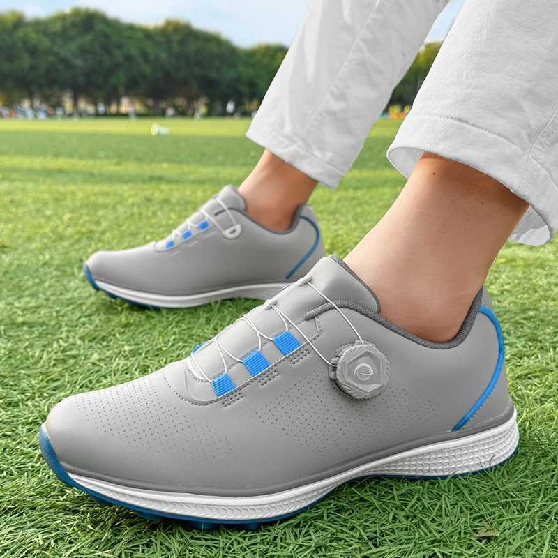 Golf shoes for men and wen with waterproof rotating buttons couples golf shoes casual sports shoes Y250709