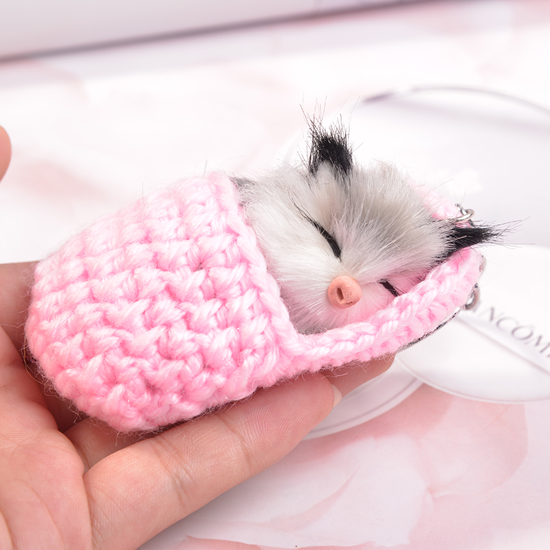 Easyma Fatto A Mano Per Gatto Addormentato A Mano Pompom Pompon Torchia Di Bors…