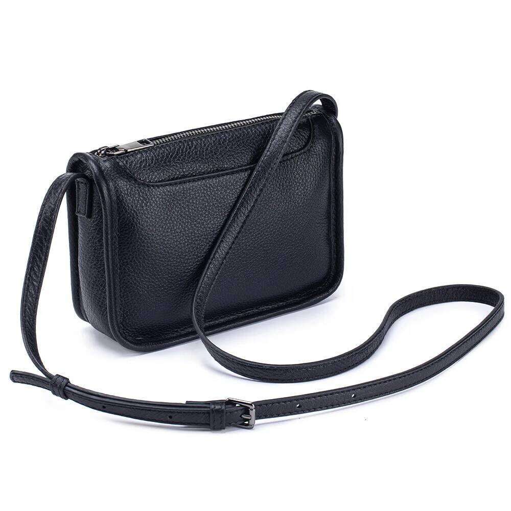Bags Women's Full-Grain Leather Crossbody Handbag - Lightweight Small Square Phone Bag City Strolling Stylish Everyday Purse
