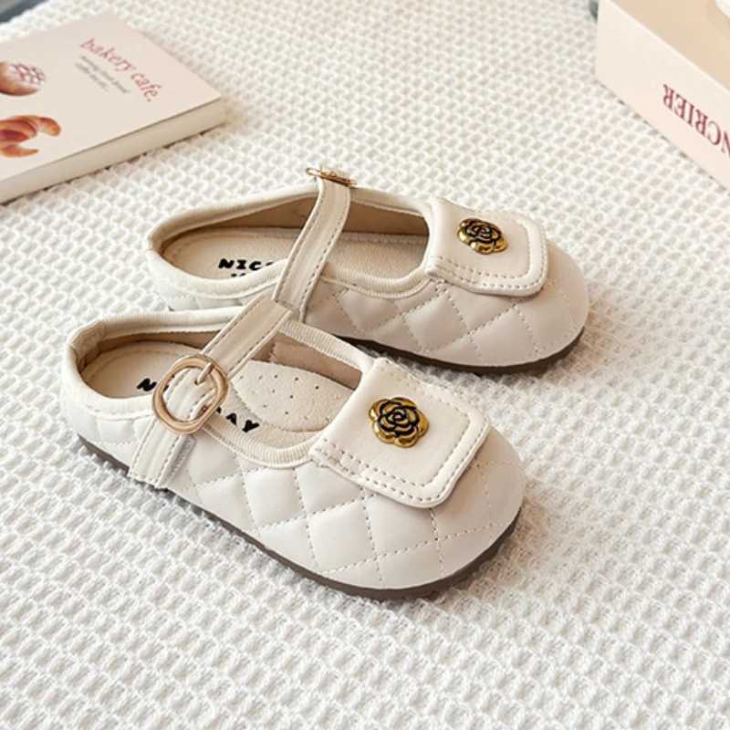 2025 Summer New Children Leather Shoes for Girls Fashion Korean Sle Soft Bottom Anti-slippery Versatile Chic Princess ShoesXJ2507