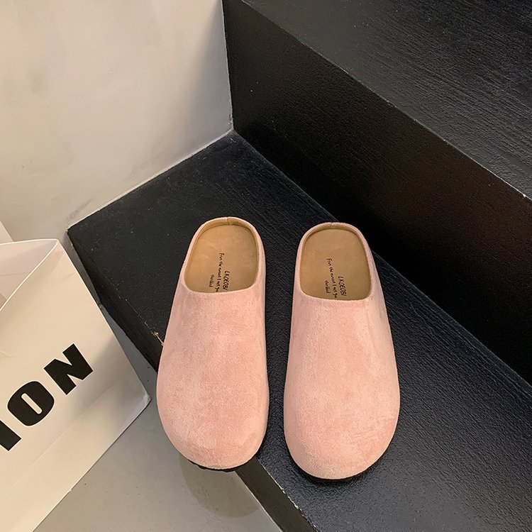 2025 hot new free shipping designer slippers for womens flat slippers grey yellow khaki pink New versatile soft sole casual single shoe