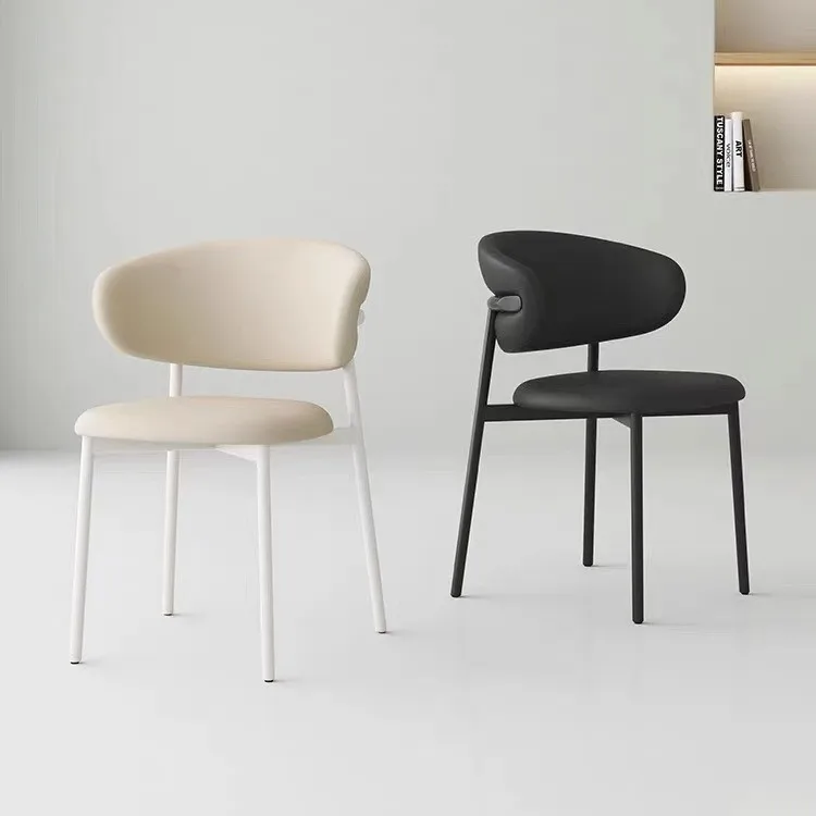 French Cream Style Dining Chair Household Nordic Modern Simple Restaurant Stool White Backrest Dining Table Chair dh4402004-JY - view 4