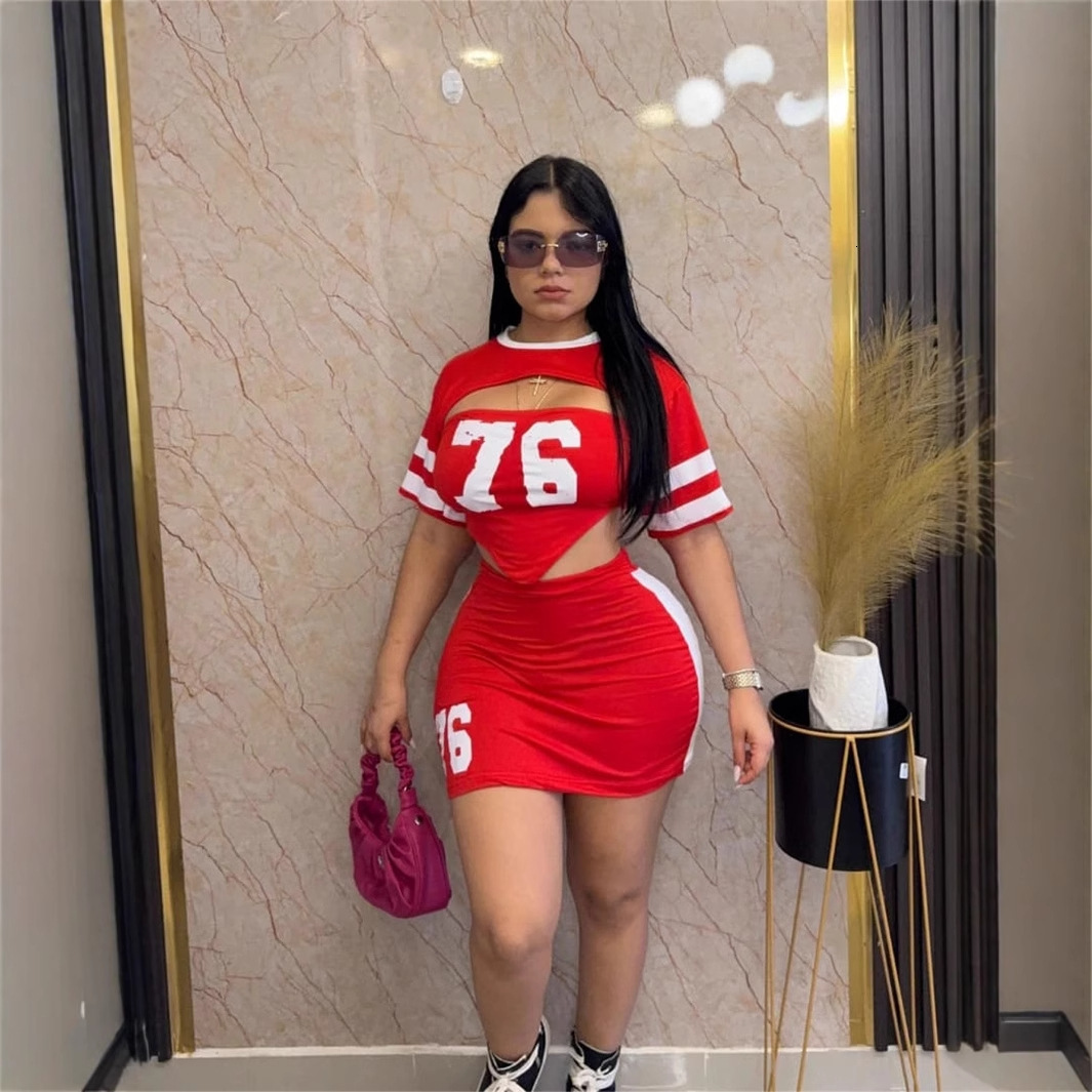 2025 Spring/Summer New Womens Fashion Personality Print Tube Top Cape Crop Top Bodycon Skirt Set