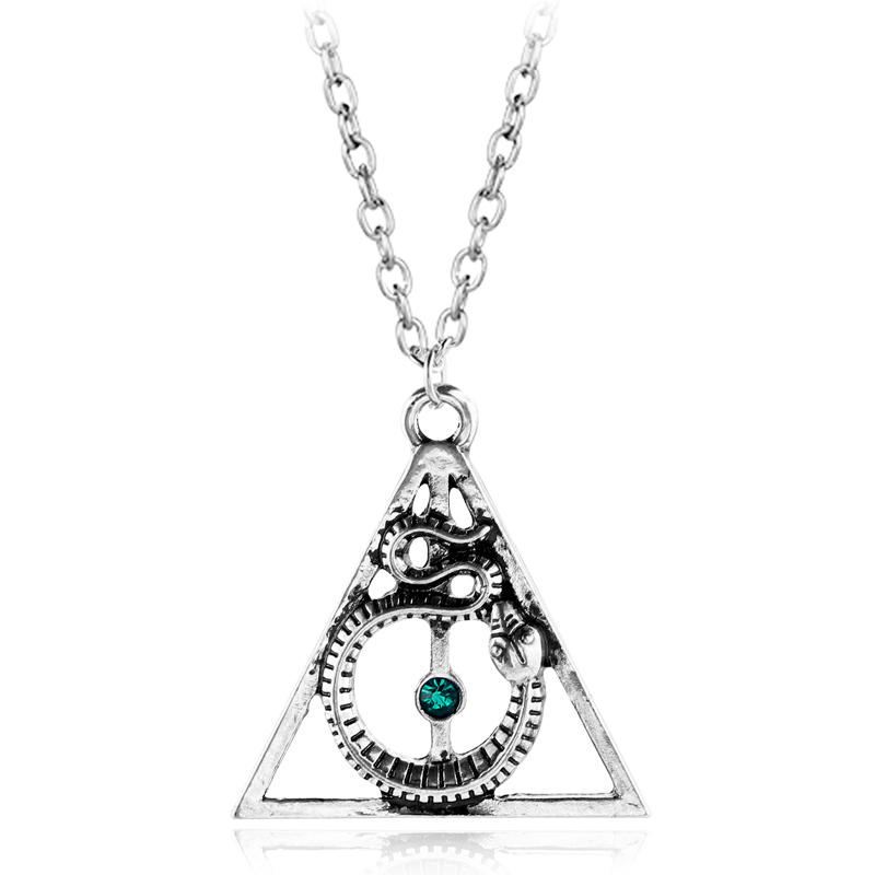 Necklace Triangle Ouroboros - Serpente Infinity Pendant, Regalo Di Gioielli Di …