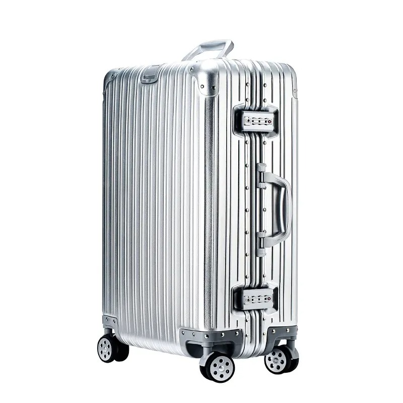 Suitcases New German all-aluminum luggage men's pull rod suit metal business 20 boarding alloy travel female 24 combination box