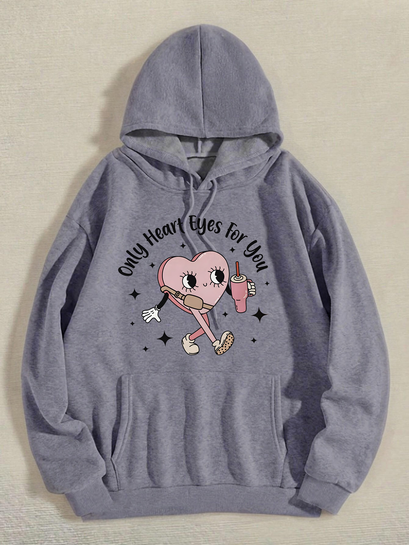 Women's Hoodies Pure cotton sweater women's spring and autumn 2025 new American letters cute pattern women's fashion high street casual