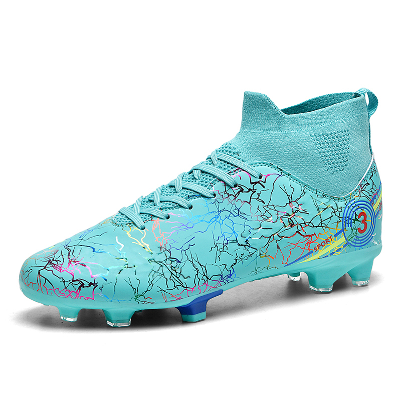 302 Outdoor high top football shoes for men and women, broken nails for students, adult training, artificial turf, FG long nail sports shoes for child