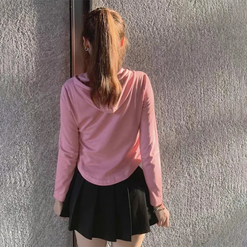 Hoodies Women Casual Simple Zipper Long Sleeve Slim Streetwear Sweatshirts for Spring and Autumn Thin Clothes Solid Color 250709