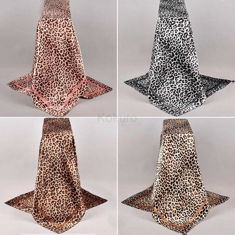 90*90cm Hair Scarf Women Fashion Designer Beautiful Flowers Scarf Soft Satin Shawl Kerchief Square Silk Scarves Neck Headscarf M250709