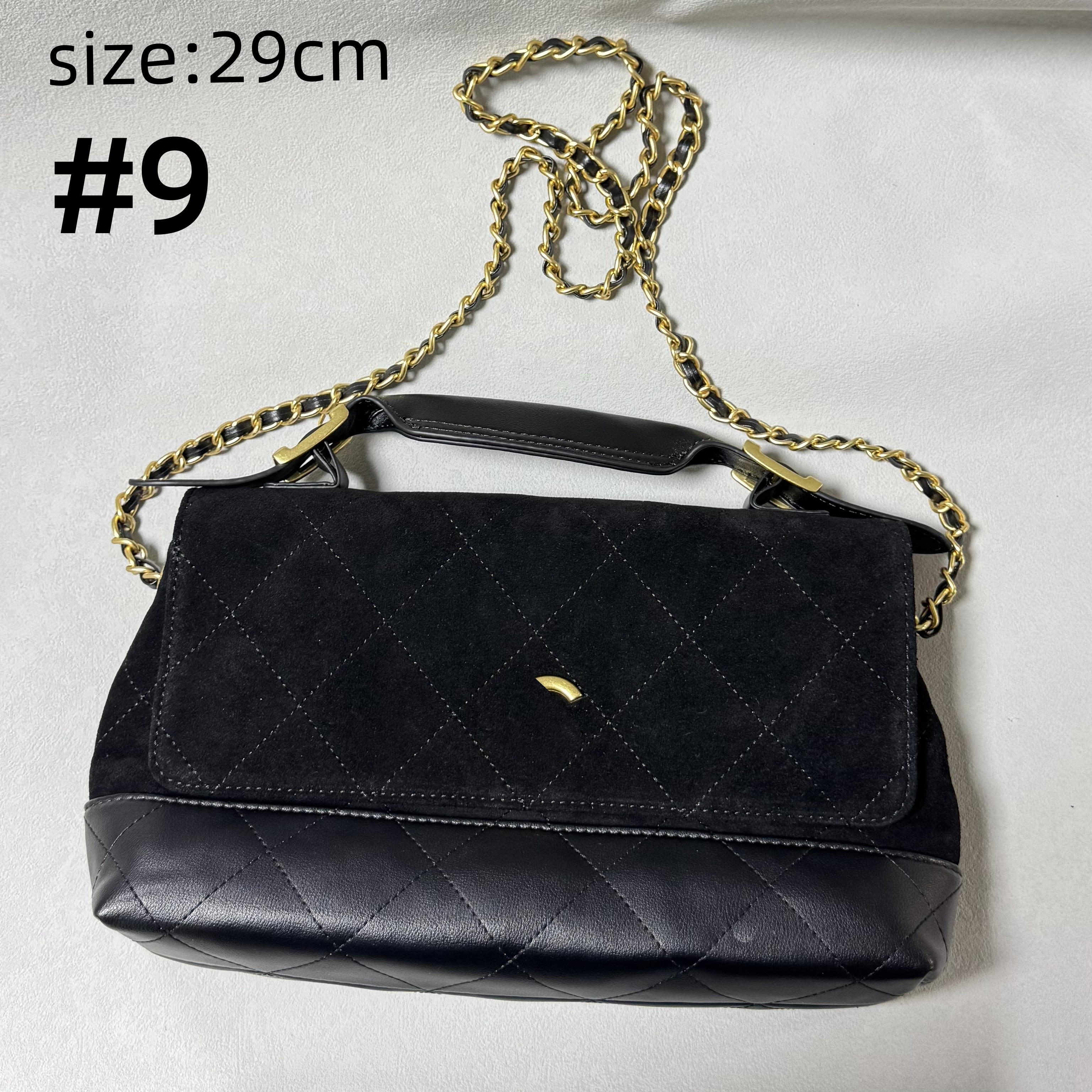 (Order by pic in opt, not by desc) New Star Bags suede leather spliced tote bucket bag with aged hardware Flip Cover Shoulder Bag