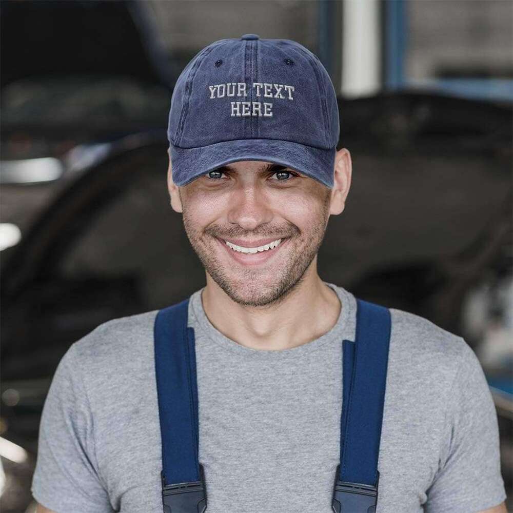 Soft Washed Baseball Cap Custom Personalized Text Dad Hats for Men & Women
