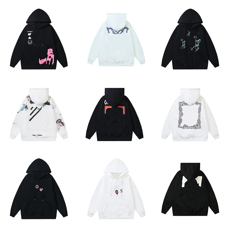 Men's Cotton Hoodie Designer Hoodie American Street Trend Hoodie Letter Graphic Printed Pullover Hoodie Fashion Casual Loose Unisex Hoodie