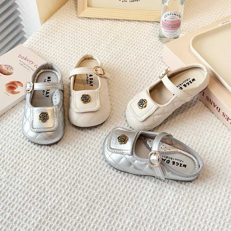 2025 Summer New Children Leather Shoes for Girls Fashion Korean Sle Soft Bottom Anti-slippery Versatile Chic Princess ShoesXJ2507