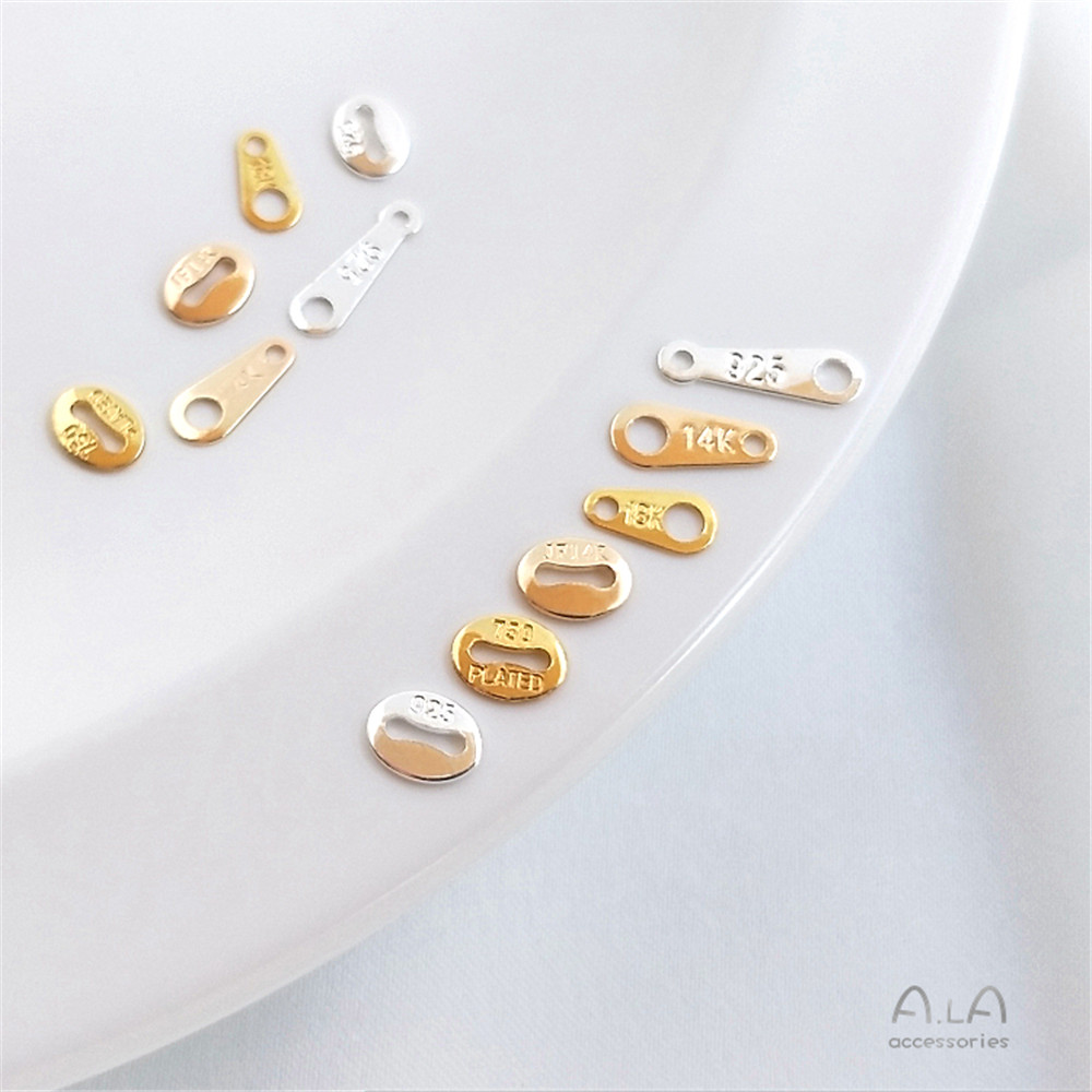 Accessori Per Etichette Con Incisione Dorata Oro 18K Da 18K Connetti End 8 Figu…