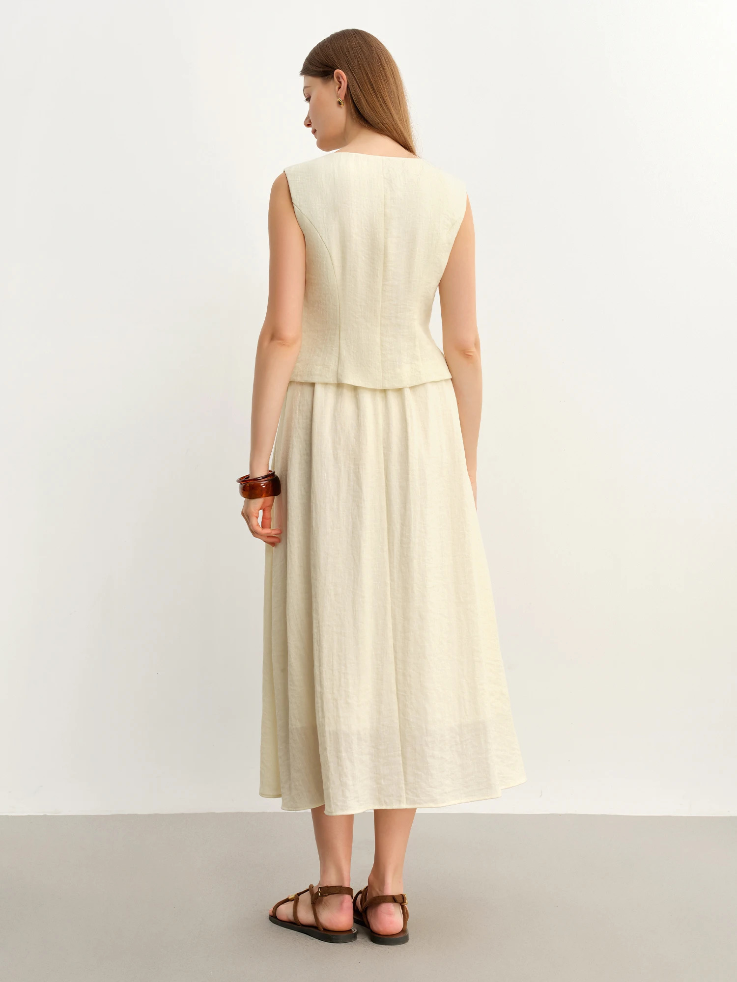 DUSHU Vest Skirt Fashion Suit Summer n Sleeveless Top Twopiece Commuting 25DS8284225DS82845 250709