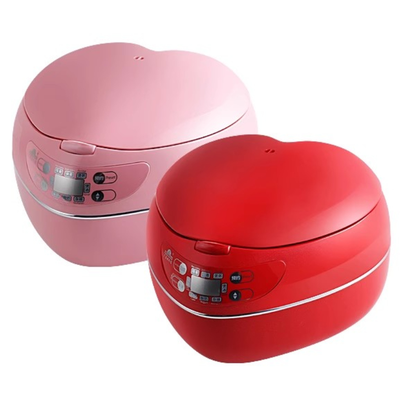 Pink 1.8L 300w Heart-shaped Rice Cooker 9hours Insulation Stereo Heating Aluminum alloy liner Smart appointment Gift Package